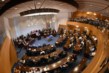 Nächste öffentliche Sitzung der Wiesbadener Stadtverordnetenversammlung im Rathaus.