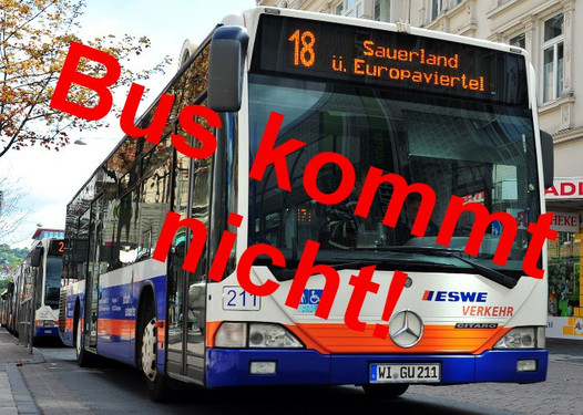 Mehrere Busfahrten fallen in den nächsten Wochen in Wiesbaden aus