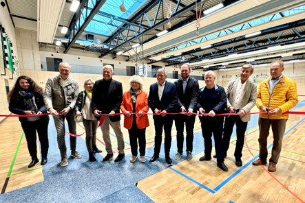 In Wiesbaden wurde am Montag, 28. Oktober, die neue Dreifeldsporthalle der Gerhart-Hauptmann-Schule eingeweiht.