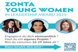 Der Zonta Club Wiesbaden vergibt 2025 wieder den "Young Women in Leadership"-Award (YWLA)