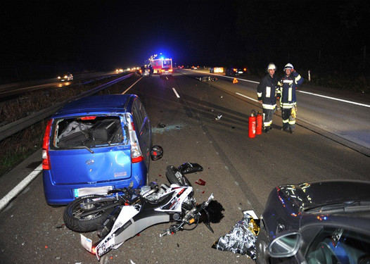 Verkehrsunfall auf der A3 bei Medenbach