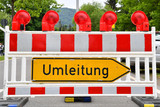 Wegen Bauarbeiten ist die Zufahrt zur Straße "Mühlberg" eingeschränkt.