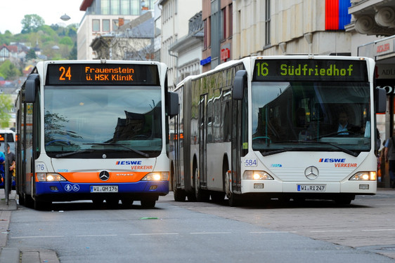 ESWE Verkehr mit verändertem und verbessertem Buslinienangebot in Wiesbaden.