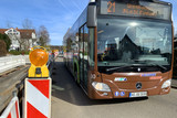 Bauarbeiten in Wiesbaden-Medenbach. Busse werden umgeleitet.
