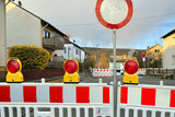Vollsperrung der Straße Anhalterweg in Wiesbaden-Bierstadt wegen Bauarbeiten.