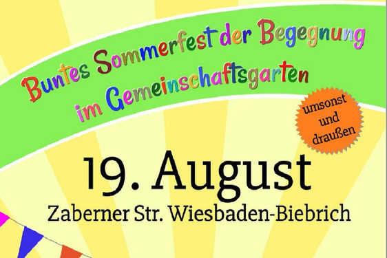 Sommerfest im Gemeinschaftsgarten in Biebrich