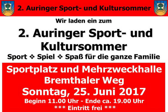 2. Auflage des Auringer Sport- und Kultursommers steht an