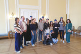 Europadezernentin Maral Koohestanian begrüßte im Rahmen eines Schüleraustausches in dieser Woche erstmals Schüler aus Kaunas, Litauen, im Wiesbadener Rathaus.