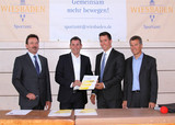 Unterzeichnung Rahmenvertrag für Strombelieferung an Sportvereine durch das Sportamt Wiesbaden und der ESWE Versorgung