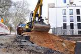 Kanalerneuerung rund um die Ringkirche Wiesbaden. Arbeiten werden bis Ende Oktober 2024 dauern. Straßen werden dazu immer wieder gesperrt.