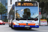 Busumleitung wegen Baumaßnahme im Kreuzungsbereich 1. Ring Ecke Moritzstraße in Wiesbaden.