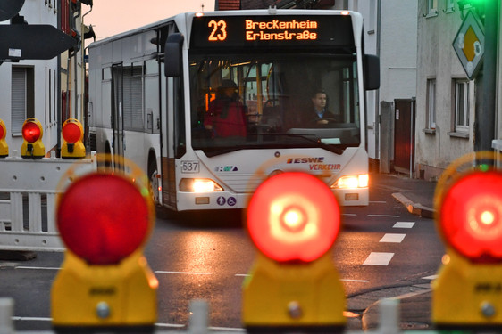 Busumleitung wegen Bauarbeiten in Wiesbaden-Dotzheim.