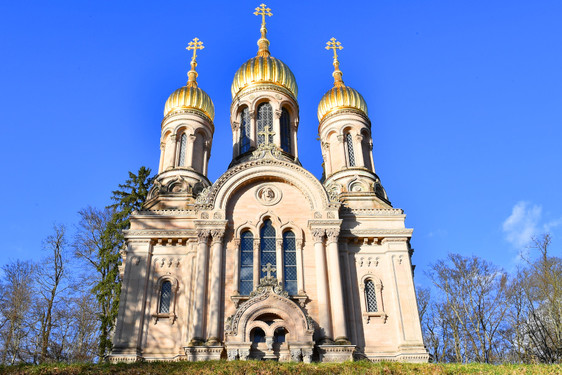 Ein Motiv der Fotoausstellung in Moskau: die Russisch-Orthodoxe Kirche auf dem Neroberg.