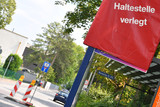 Endhaltestelle Eigenheim in Wiesbaden entfällt wegen Wasserrohrbruch im Marschner Weg
