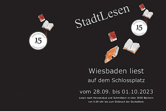 Lesefestival "StadtLesen“: Wiesbadener Schlossplatz wird zum Bücherparadies
