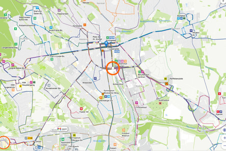 Interaktiver Liniennetzplan von ESWE Verkehr: Neue Version mit mehr Funktionen und besserer Usability für Wiesbaden und die Region.