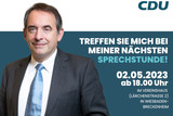 Bürgersprechstunde von Prof. Dr. R. Alexander Lorz MdL am 2. Mai in Wiesbaden-Breckenheim.