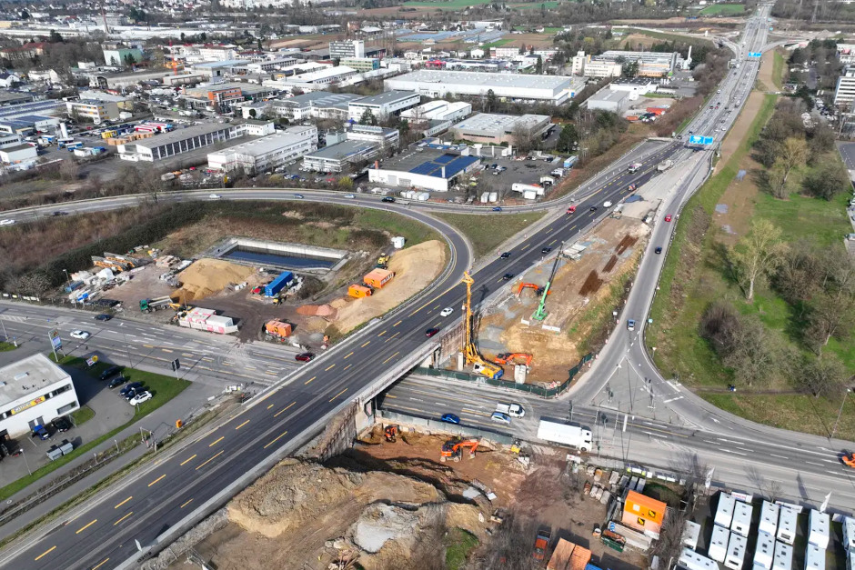 A643 Rheinbrücke Schierstein: Verkehrsfreigabe Teilbauwerk Ost an der Anschlussstelle Wiesbaden-Äppelallee