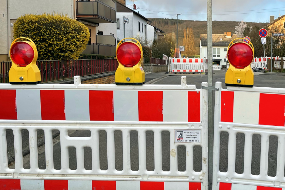 Vollsperrung in der Heiligenbornstraße in Wiesbaden bleibt länger