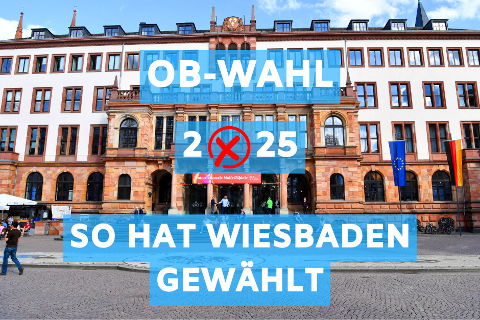 So hat Wiesbaden bei der OB-Stichwahl am Sonntag, 30. März 2025 gewählt. SPD-Kandidat gewinnt mit klarem Vorsprung – Wahlbeteiligung sinkt deutlich.
