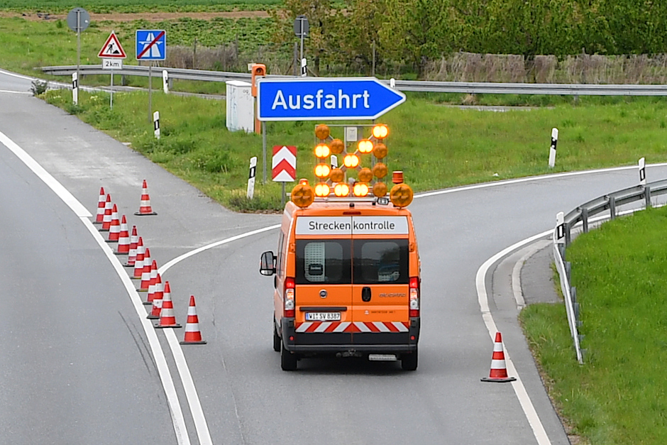 A643: Anschlussstelle Wiesbaden-Äppelallee, Sperrung der Zufahrt in Richtung Mainz