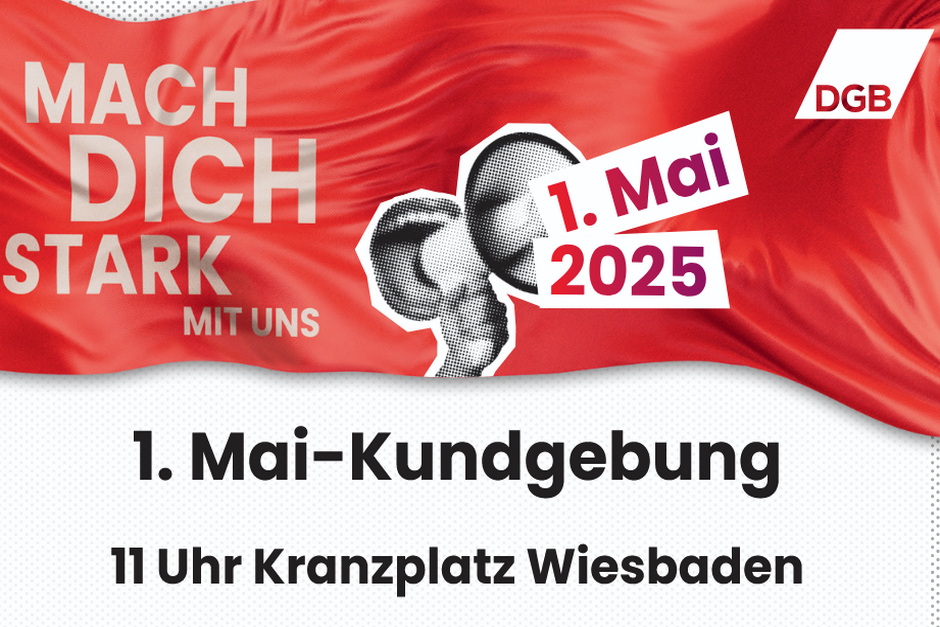 1. Mai Kundgebung Kranzplatz Wiesbaden