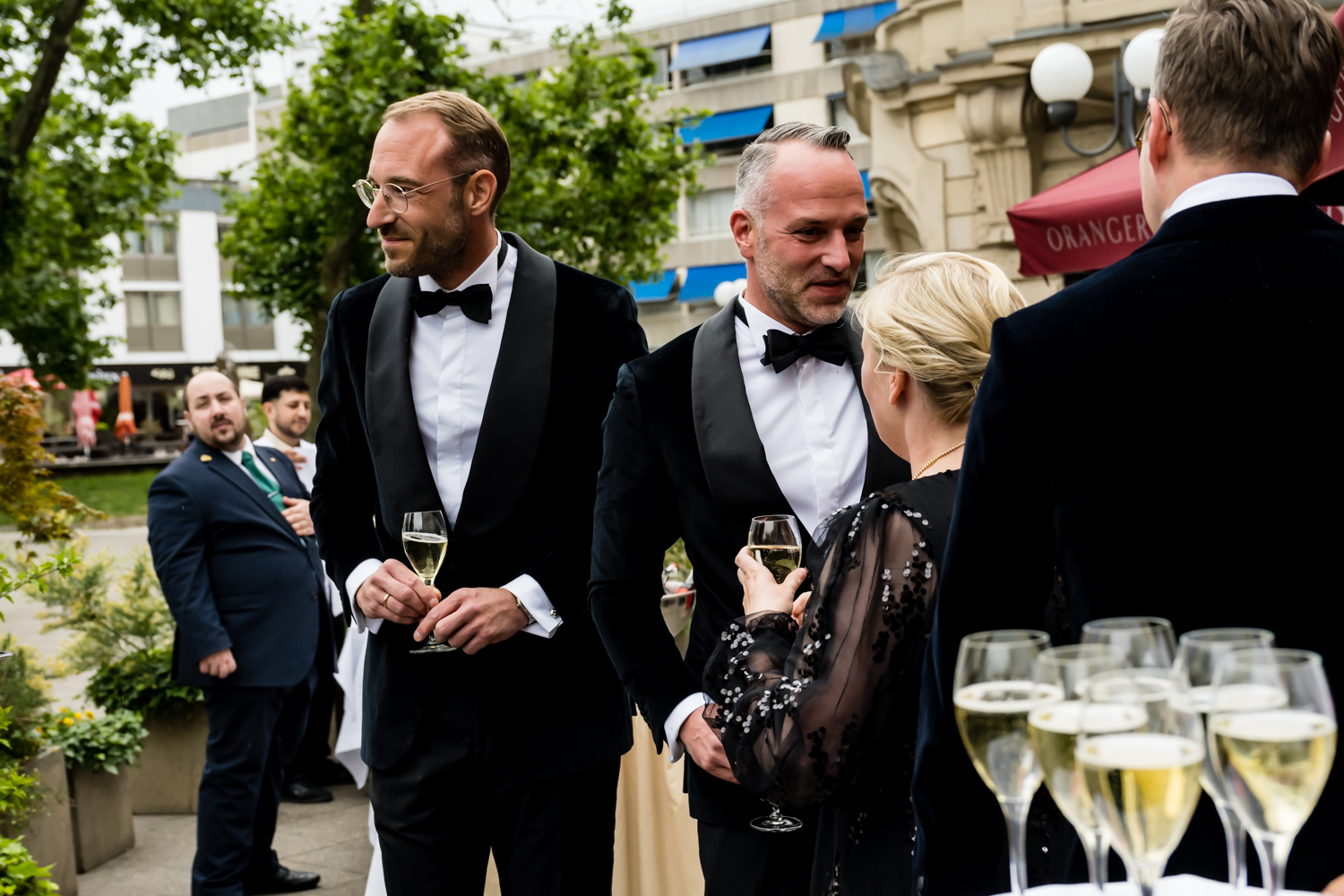 Vorempfangs mit Ministerpräsident Boris Rhein beim Ball des Weines 2025 im Hotel Nassauer Hof in Wiesbaden.
