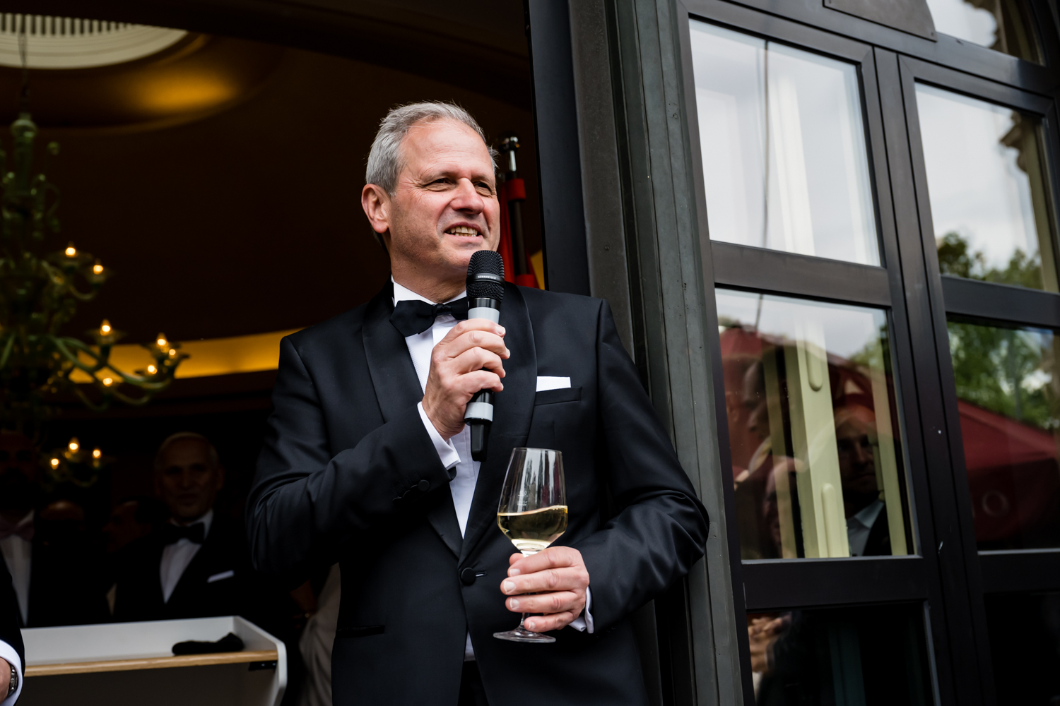 Vorempfangs mit Ministerpräsident Boris Rhein beim Ball des Weines 2025 im Hotel Nassauer Hof in Wiesbaden.