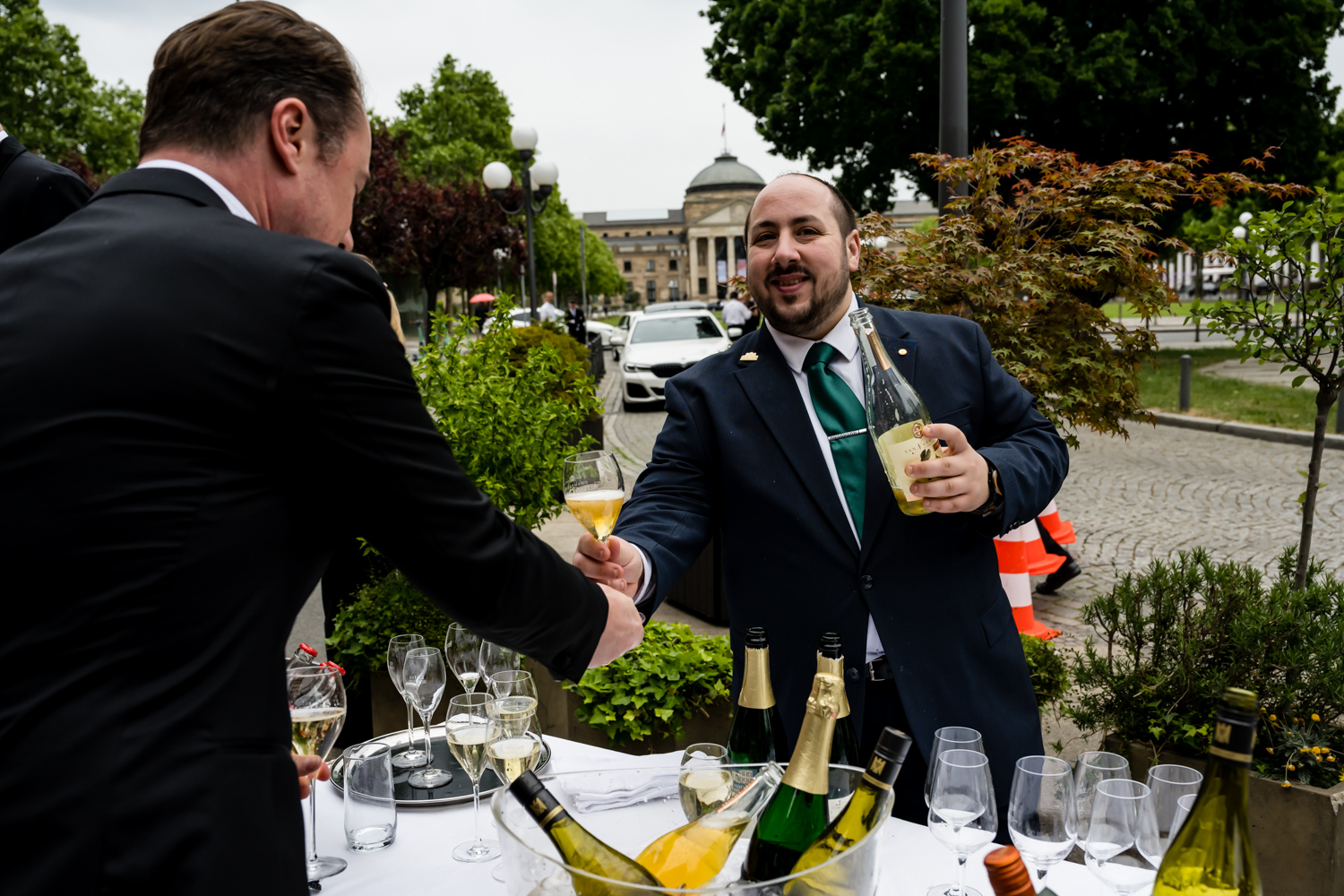 Vorempfangs mit Ministerpräsident Boris Rhein beim Ball des Weines 2025 im Hotel Nassauer Hof in Wiesbaden.