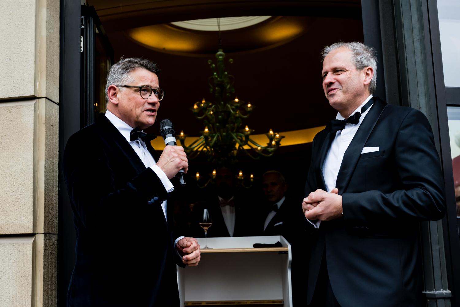 Vorempfangs mit Ministerpräsident Boris Rhein beim Ball des Weines 2025 im Hotel Nassauer Hof in Wiesbaden.