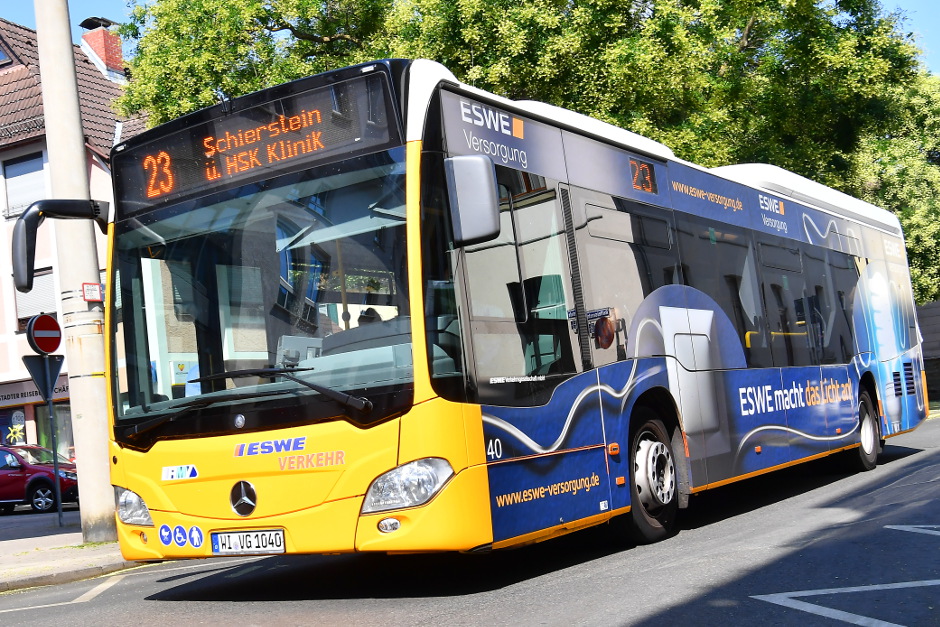 Vollsperrung der Frauensteiner Straße in Wiesbaden-Dotzheim. Busse werden umgeleitet.