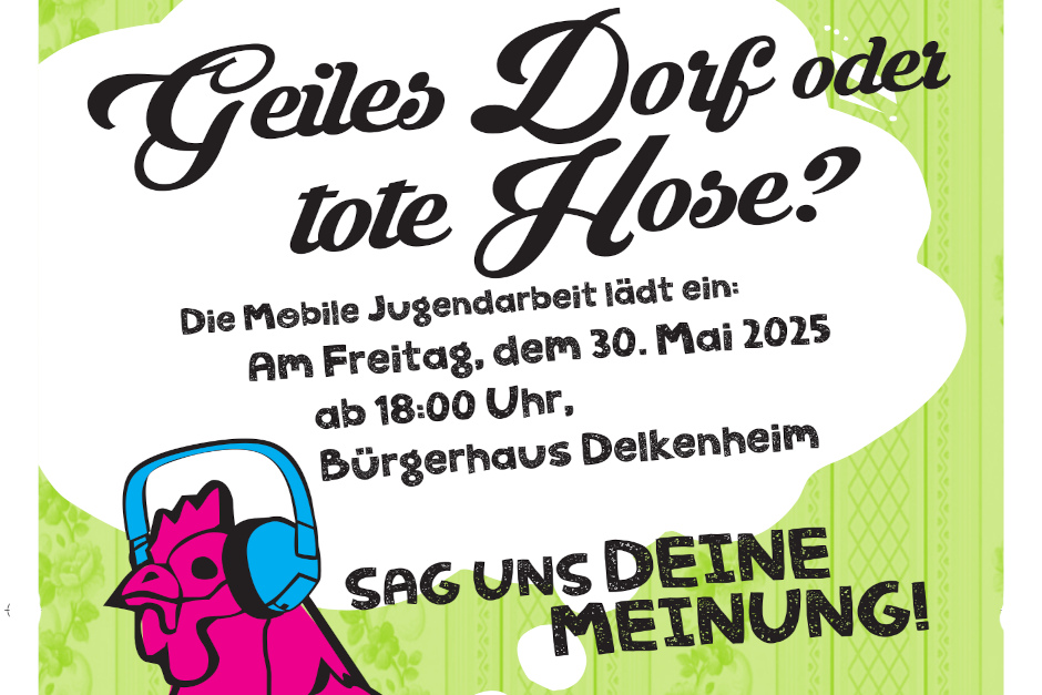 „Geiles Dorf oder tote Hose?“: Jugendgespräch in Wiesbaden-Delkenheim am 30. Mai
