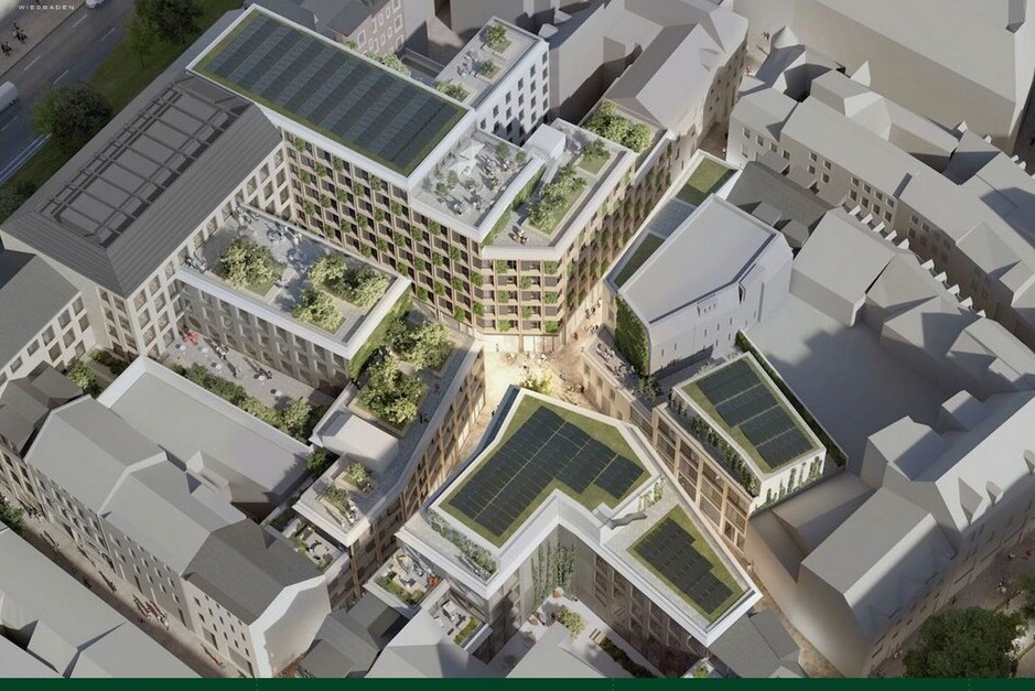 In Wiesbaden haben Oberbürgermeister Gert-Uwe Mende und Baudezernent Andreas Kowol die Baugenehmigung für das Bauvorhaben "Mauritiushöfe" an den Investor Art-Invest Real Estate übergeben.