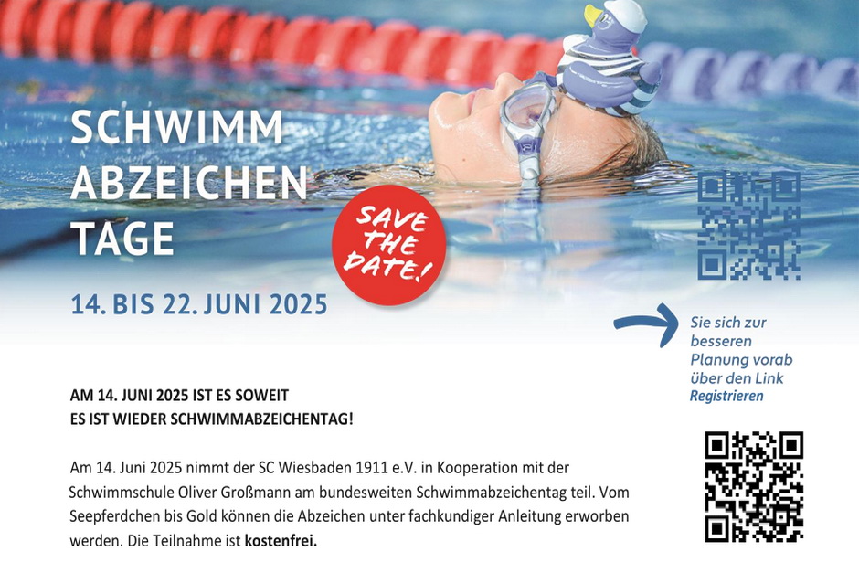 Schwimmabzeichentag in Wiesbaden am 14. Juni