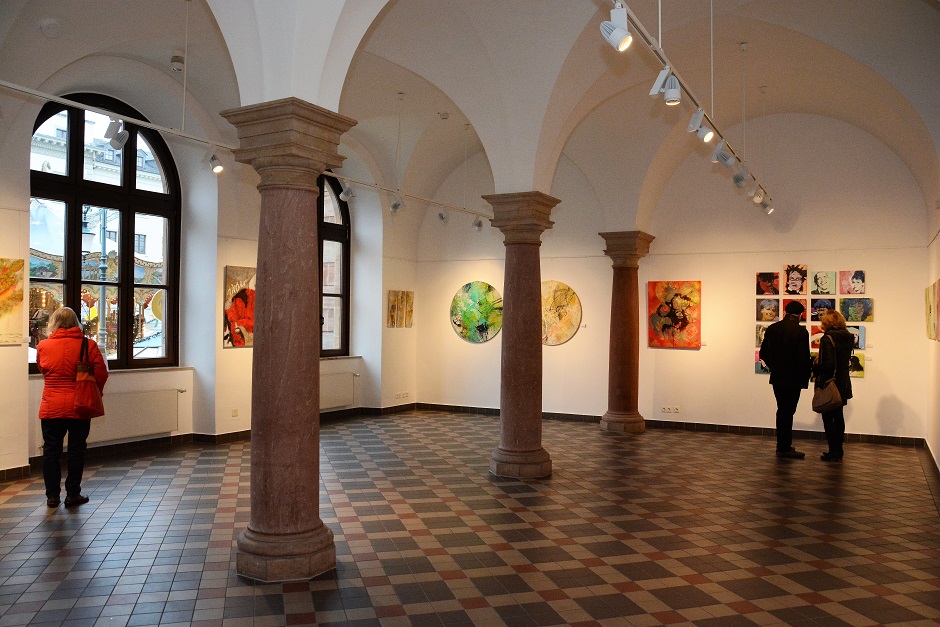 Ausstellung von Günter Bleck im Rathaus-Foyer Wiesbaden.
