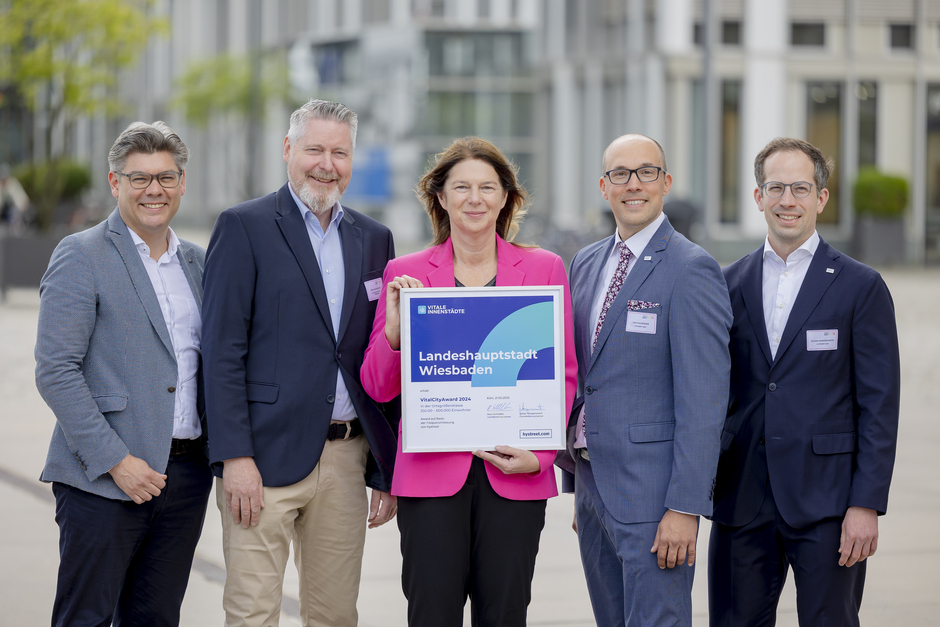 Die Wiesbadener Kirchgasse erhält die Auszeichnung VITALCity-Award