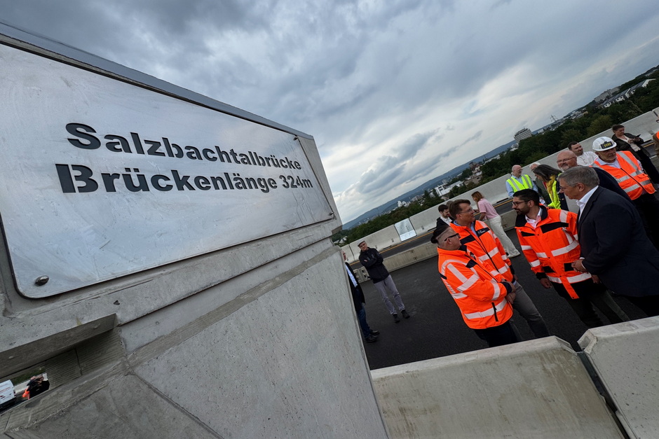 Salzbachtalbrücke Nord freigegeben - A66 wieder frei befahrbar