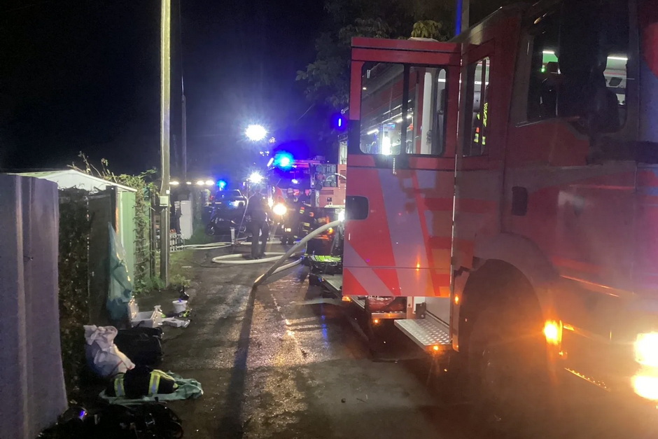 Brand Wohnbau in Mainz-Kastel