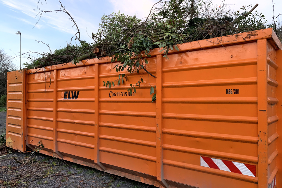 Der Grünschnittcontainer kommt wieder nach Breckenheim im September und Oktober.