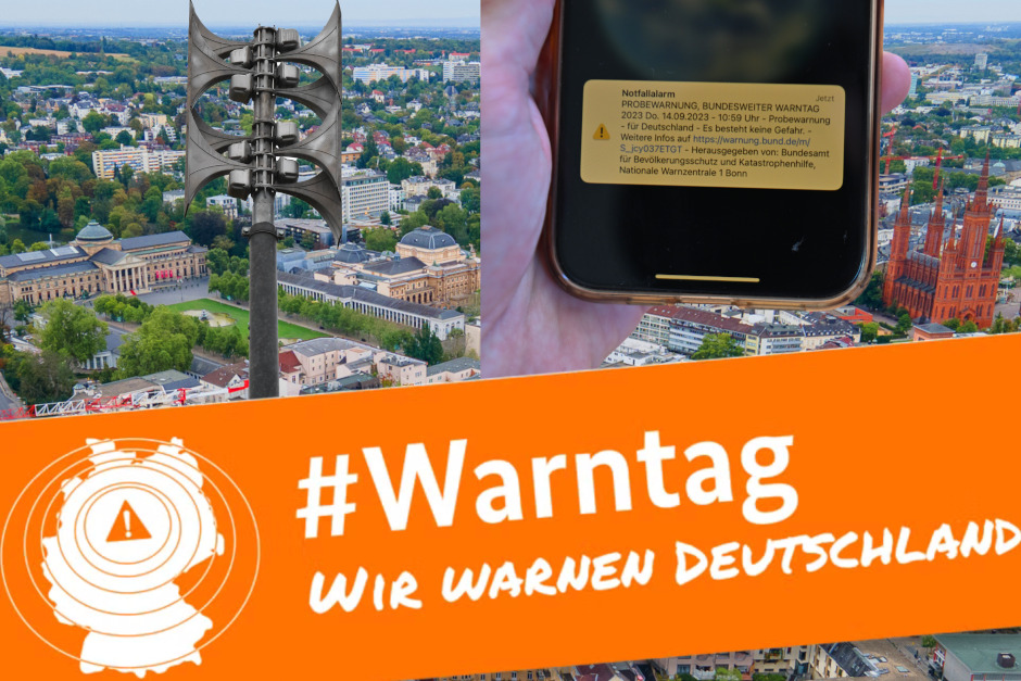 In Wiesbaden zog der hessische Innenminister Poseck eine positive Bilanz zum Warntag.