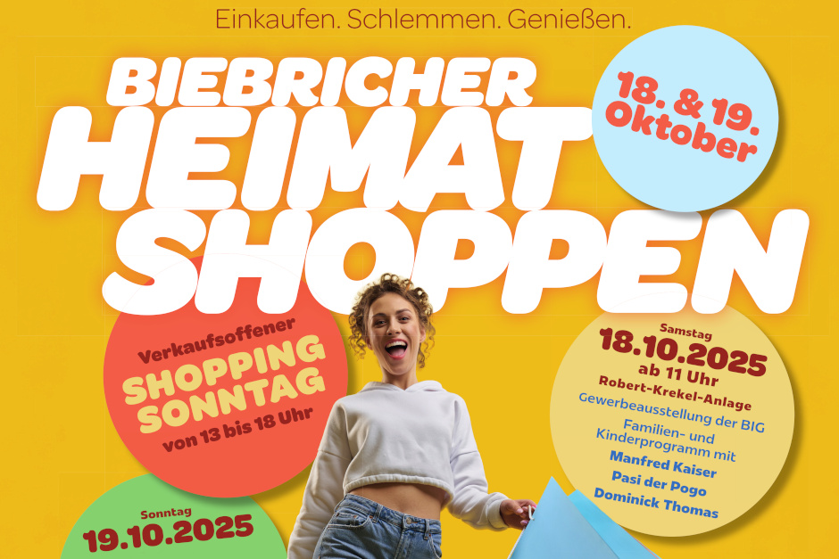 Heimat Shoppen in Biebrich: Einkaufsfreude, Familienfest und Jubiläumsfeier an einem Wochenende
