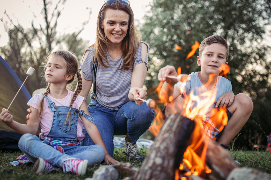 Feuer machen in der Fasanerie Wiesbaden.