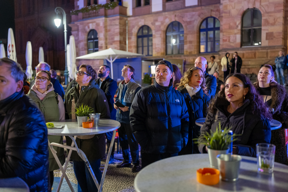 Neues Wiesbadener Wahrzeichen: Löwen-Lichtshow erweckt Stadtschloss-Historie zum Leben
