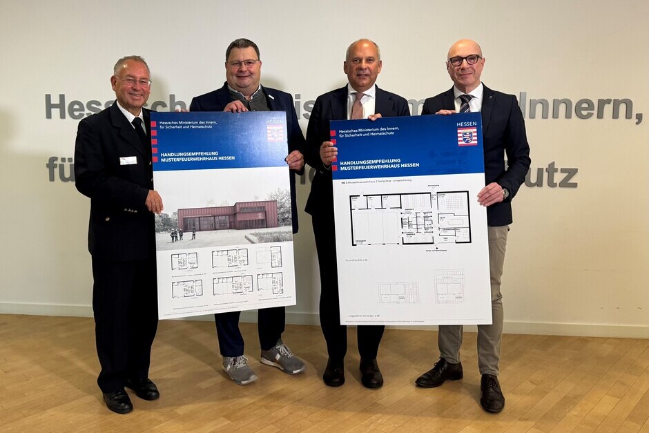 Das Land Hessen unterstützt die Kommunen beim Bau von standardisierten Feuerwehrhäusern mit Musterplanungen
