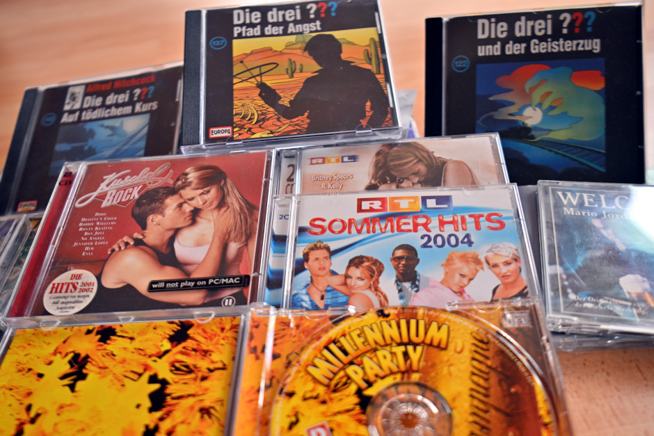 CD-Flohmarkt in der Stadt- und Musikbibliothek Wiesbaden.