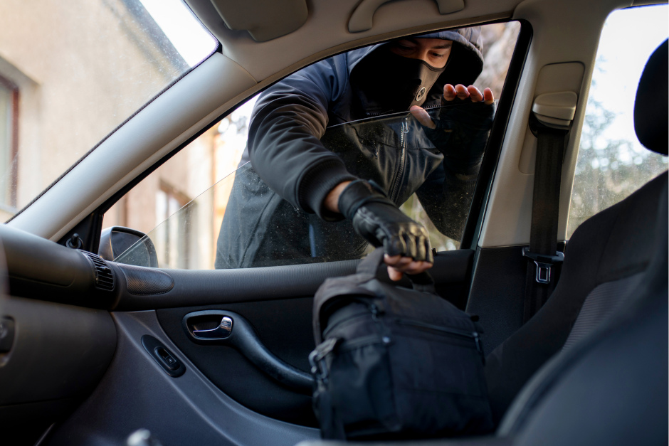 Fahrzeugaufbrüche im Wiesbadener Stadtgebiet am Dienstag. Polizei warnt vor Wertgegenständen im Auto.