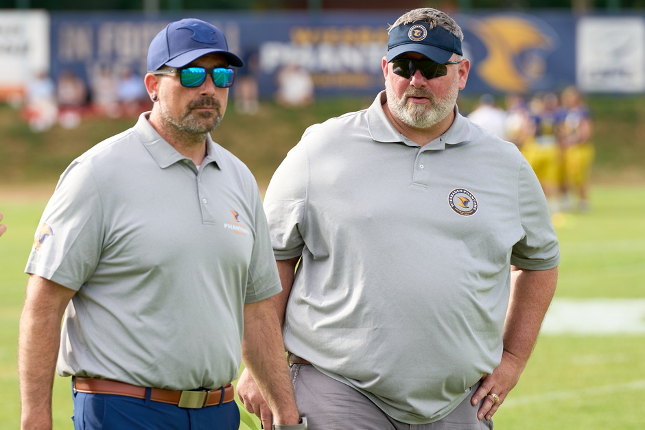 Patrick Griesheimer (links) folgt auf David Gordon als Headcoach bei den Wiesbaden Phantoms