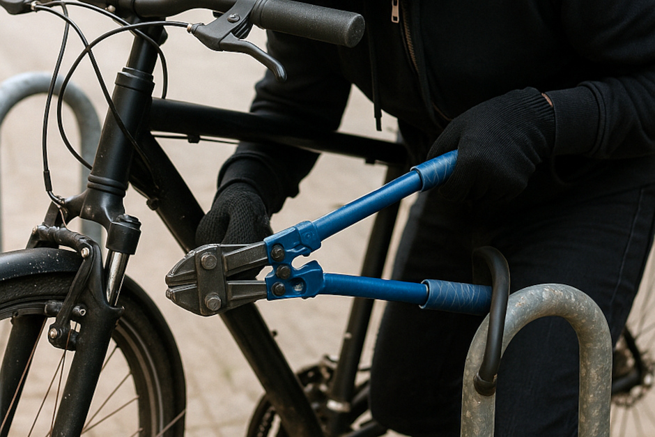 Gesicherte Pedelec mit Schloss über das Wochenende in Wiesbaden gestohlen.
