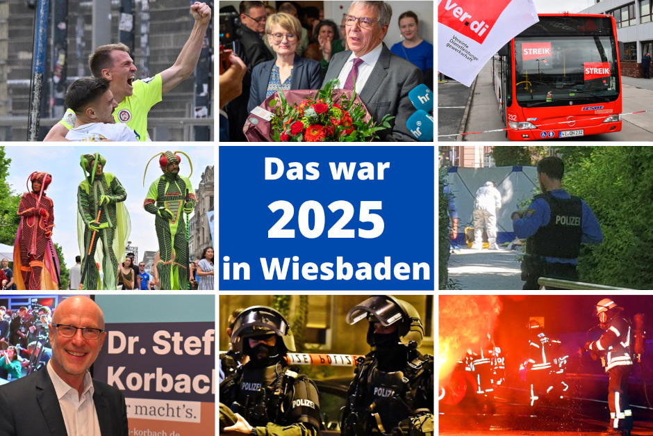 Wiesbaden blickt auf ein ereignisreiches Jahr 2025 zurück. Zwischen der historischen Marke von 300.000 Einwohnern, mehreren Wasserrohrbüchen, zwei Morden und dramatischen Feuerwehreinsätzen erlebte die hessische Landeshauptstadt zwölf Monate voller Kontraste. Wir lassen die wichtigsten Ereignisse aus Politik, Sport und Blaulicht-Geschehen noch einmal Revue passieren.