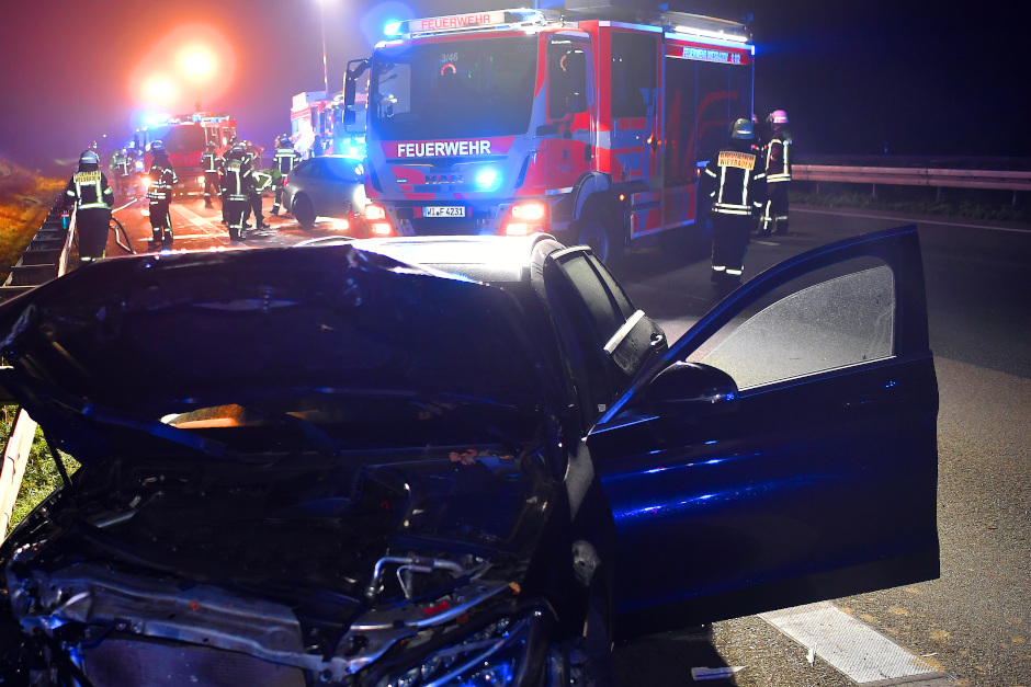 Massenkarambolage am Wiesbadener Kreuz: Vier Verletzte und hoher Sachschaden auf der A66